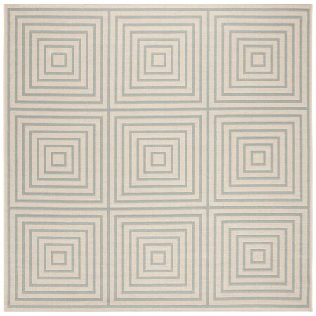 Safavieh Linden 100 6 ft. x 7 in. Square Area Rug Cream & Aqua LND123L-6SQ